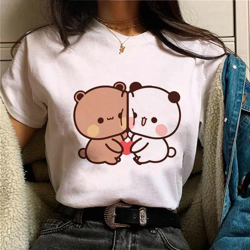 Cloth Doodle T-Shirt Female Cartoon Designer Anime Girl Graphic Funny Clothes - Image 1