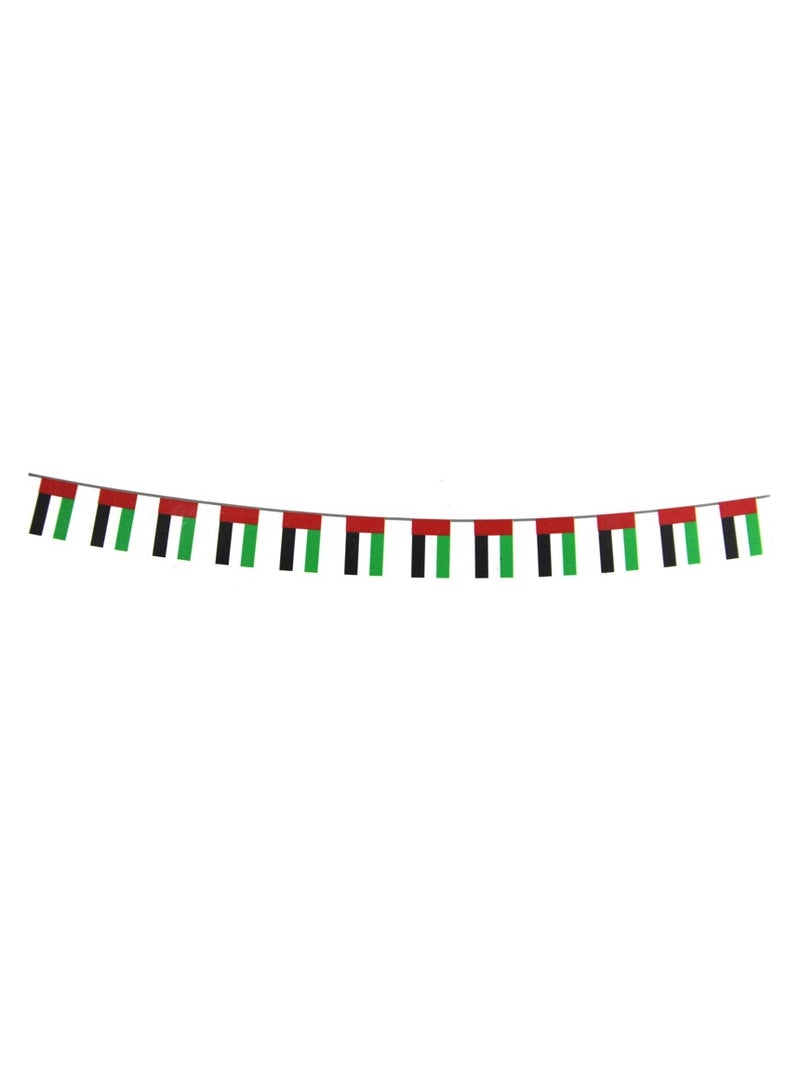 PARTY FUN UAE Paper Flag Banner 3mx10Cm 30Pcs Card  - Image 1