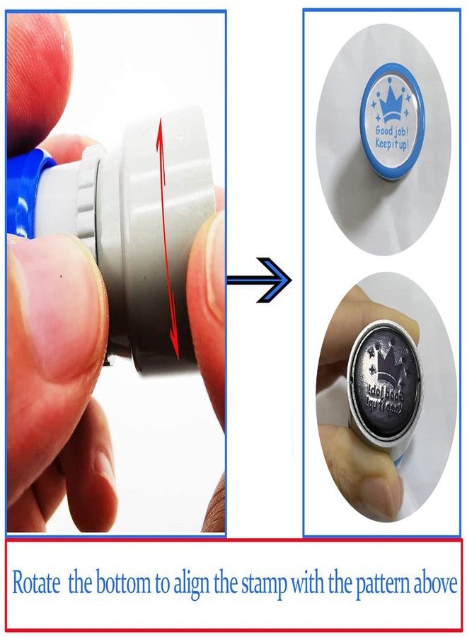 WAFJAMF WAF Pack of 5 Sorted Teacher Stamp Teachers Self-Inking Rubber Stamps Teacher Review Photosensitive Stamps for Education Very Good-5pcs - Image 5