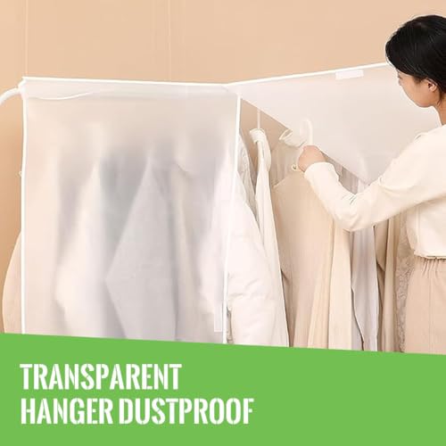Aeenioy Clothing Rack Cover, Translucent Garment Dustproof Cover for Blazers, Coats, Suits, 90 x 120 cm, Fits Most Clothes Racks, Easy Storage Solution - Image 4