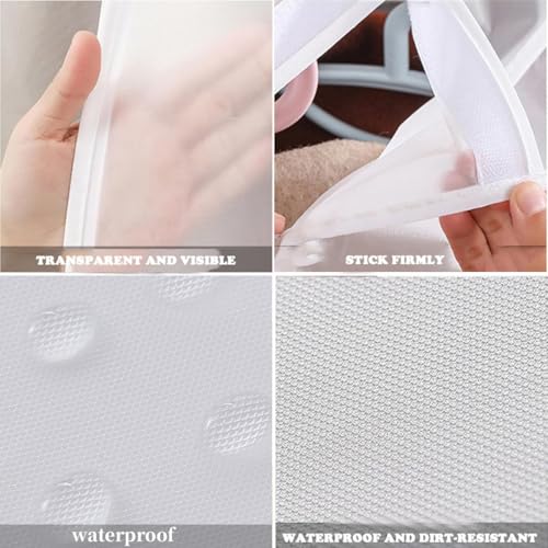 Aeenioy Clothing Rack Cover, Translucent Garment Dustproof Cover for Blazers, Coats, Suits, 90 x 120 cm, Fits Most Clothes Racks, Easy Storage Solution - Image 5
