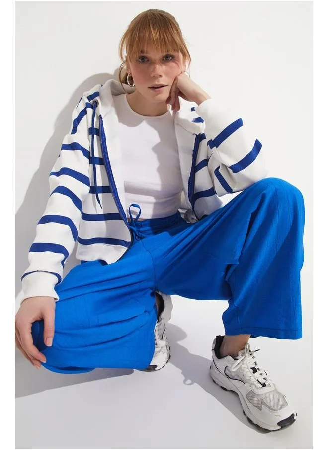 جون June Loose Elastic Waist Trouser Saxe