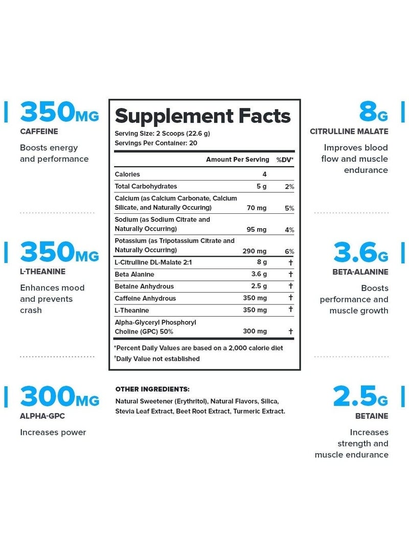 Legion Athletics Pulse Pre Workout Supplement, Naturally Sweetened & Flavored, Increases energy & focus, Enhances strength & endurance, Reduces fatigue, 20 Servings 472 g(1.04 Lbs) 16.6 oz - Watermelon Flavor - Image 2