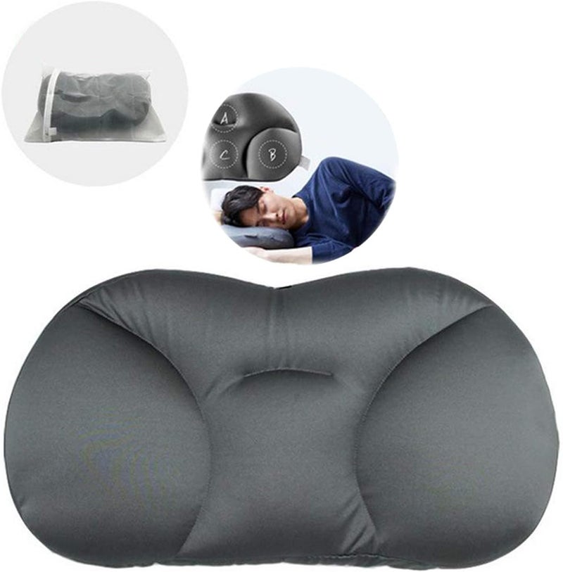 klarako20'' Allklarakoround Sleep Pillow Egg Sleeper Memory Foam Orthopedic Neck Pillows Gifts (Dark Grey X 2 Pcs) - Image 3