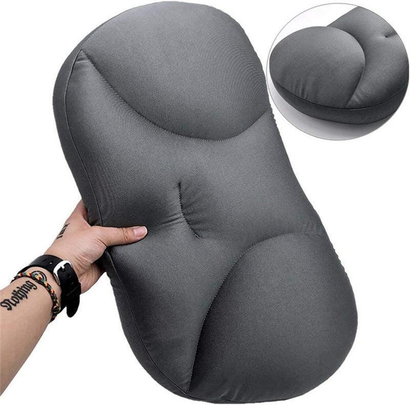 klarako20'' Allklarakoround Sleep Pillow Egg Sleeper Memory Foam Orthopedic Neck Pillows Gifts (Dark Grey X 2 Pcs) - Image 4