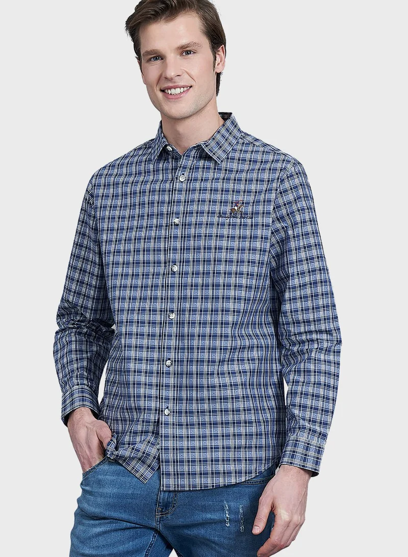 بيفرلي هيلز بولو كلوب Checked Regular Fit Shirt