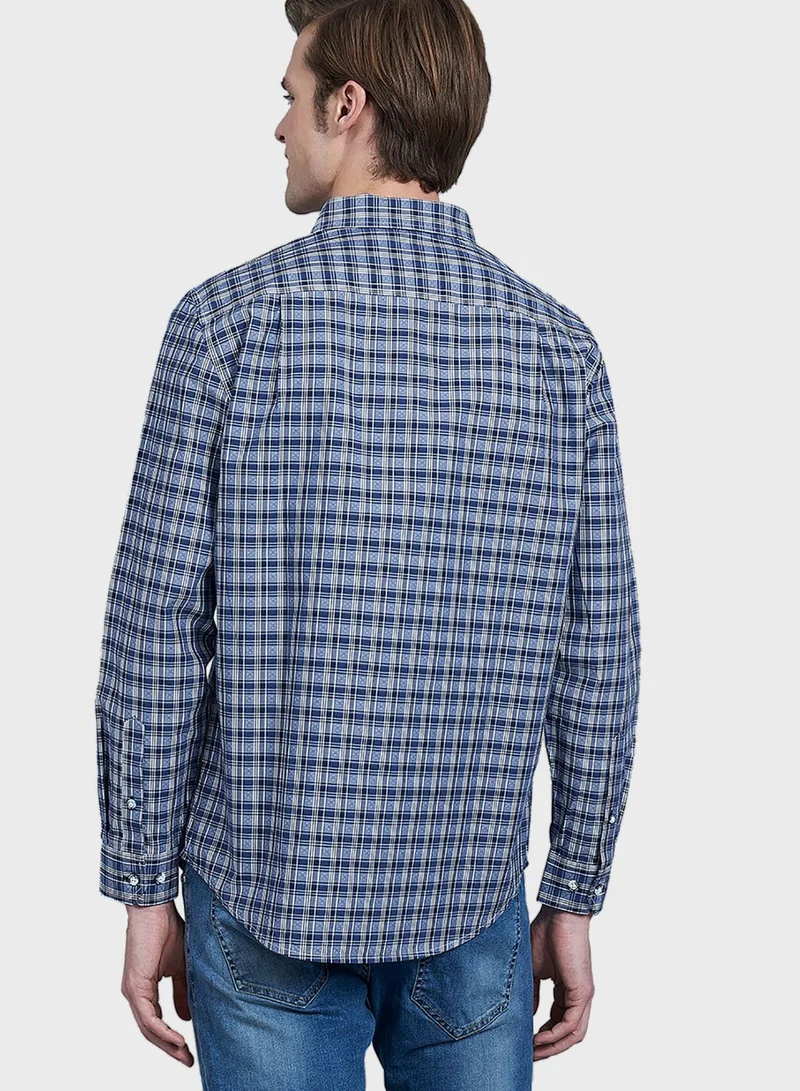 بيفرلي هيلز بولو كلوب Checked Regular Fit Shirt