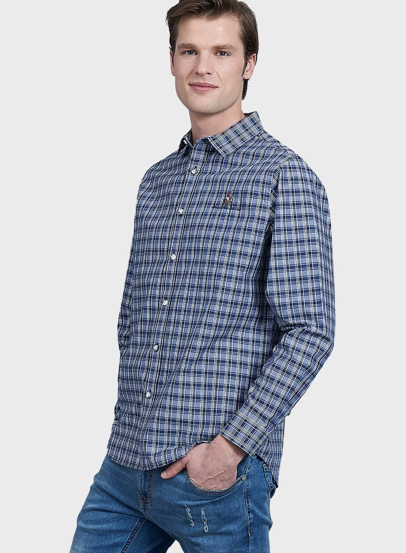 بيفرلي هيلز بولو كلوب Checked Regular Fit Shirt