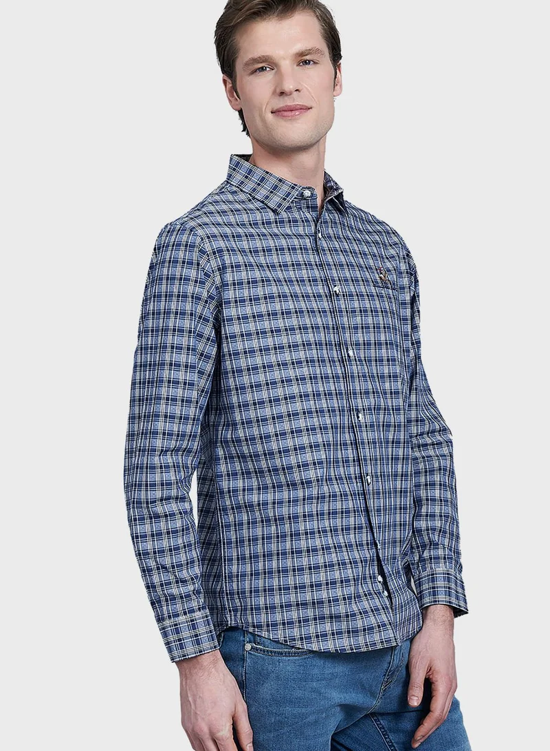 بيفرلي هيلز بولو كلوب Checked Regular Fit Shirt