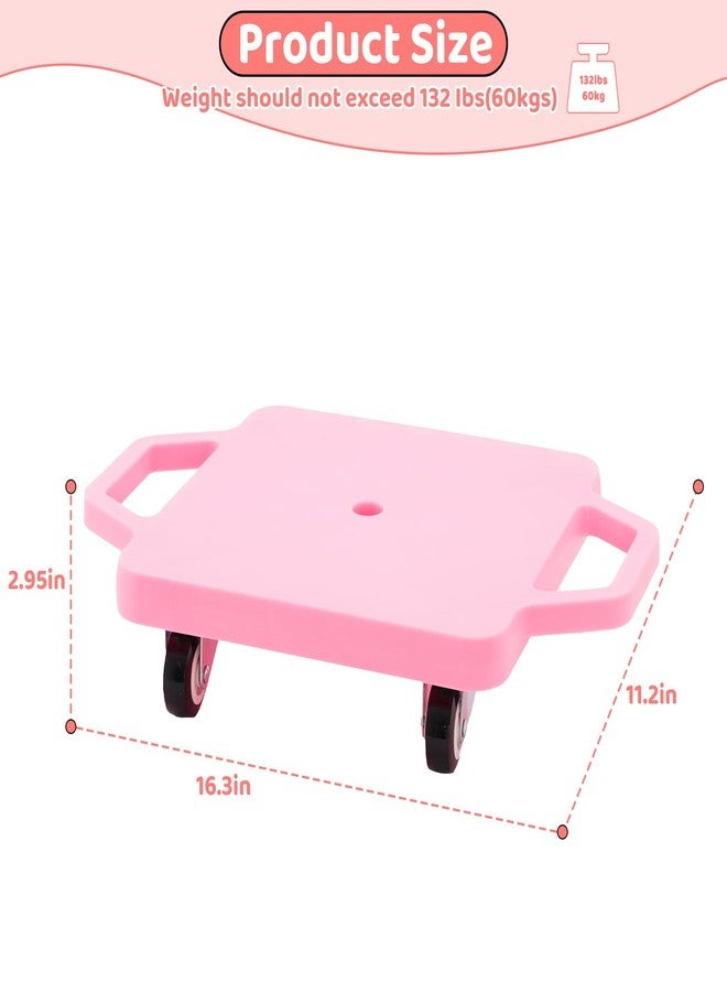 Joonly Kids Sitting Scooter Board with Universal Wheels Safety Plastic Scooter for Kids Ages 6-12 Manual Sport Scooters with Handles for Gym Class - Image 3