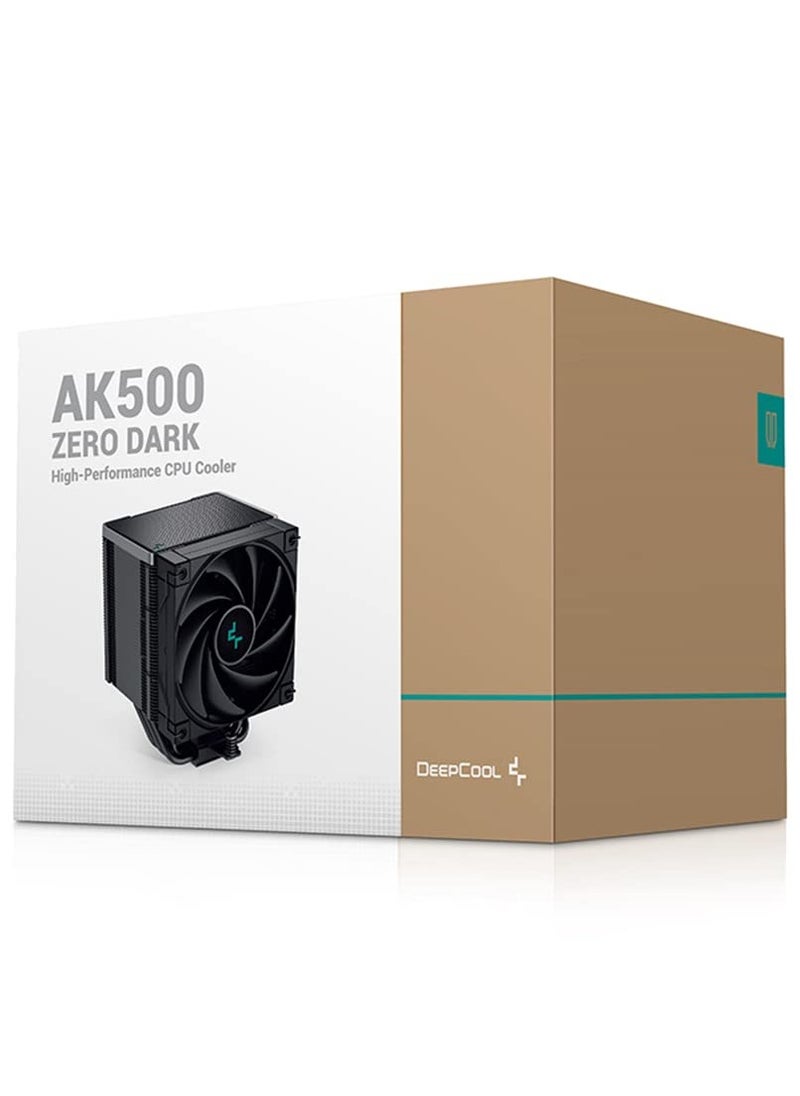 DEEPCOOL - Deepcool AK500 Zero Dark High-Performance CPU Cooler/CPU Fan | Support Intel LGA2066/2011-v3/2011/1700/1200/1151/1150/1155 and AMD AM5/AM4 - R-AK500-BKNNMT-G-1 - Image 1