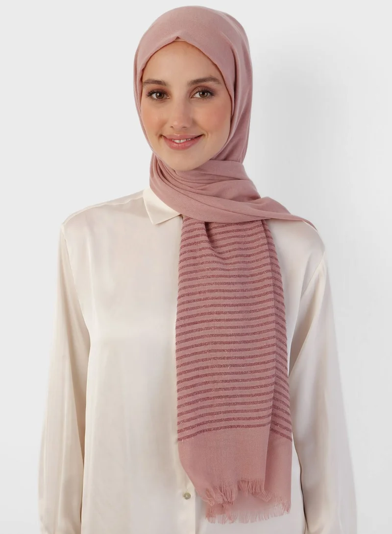 Mervin Şal by Modanisa Striped Shawl