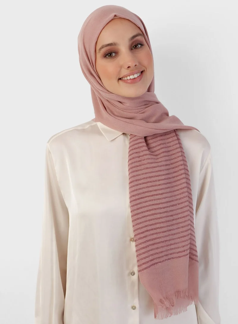 Mervin Şal by Modanisa Striped Shawl