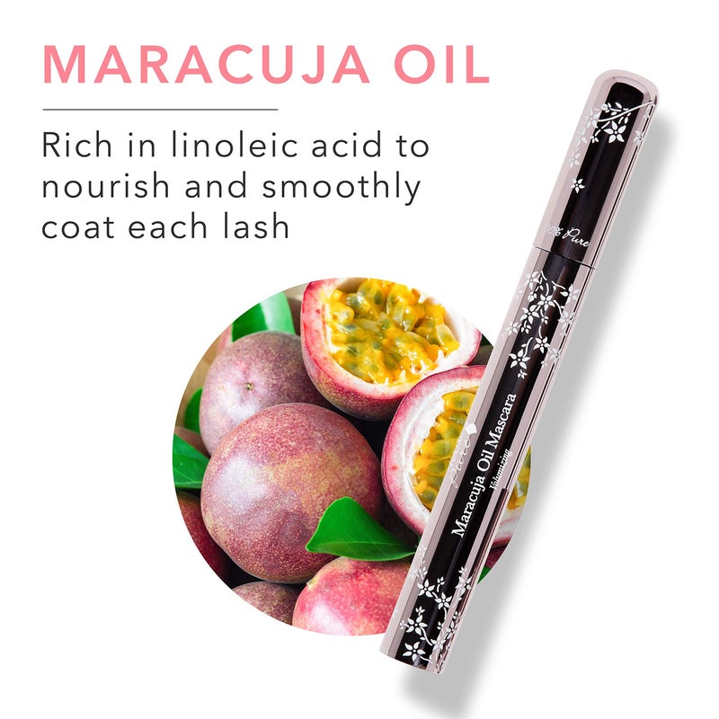 100 % Pure 100% PURE Maracuja Oil Mascara Dramatic Intense Volume & Length Natural Fruit Pigmented Voluminous Eyelash Makeup No Clumping, Smudging or Flaking - Vegan, Blackberry Color - 0.35 oz - Image 4