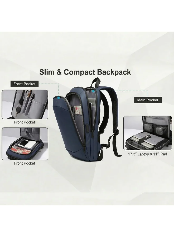 Mobcos Mobcos Back Pack Blue 8787TN Mobcos Back Pack Blue 8787TN Waterproof Anti-Theft Laptop Backpack with USB Charging Port Apex Business Travel Backpack for Men & Women Durable Oxford Leather Material Fits 17.3 Inch Laptop Slim Work & College Bag  | Best Price UAE