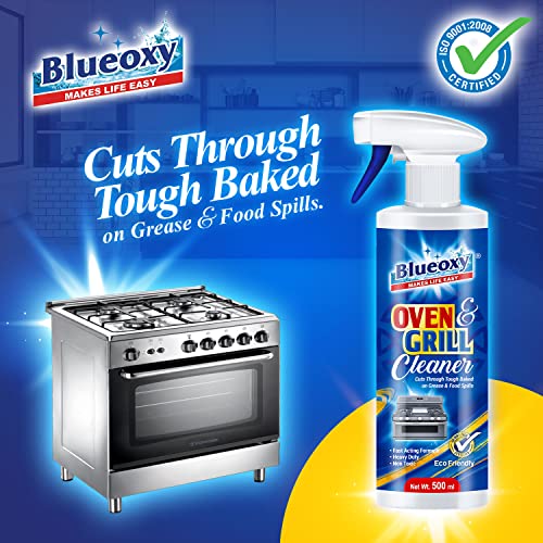 BLUEOXY High-Performance Oven & Grill Cleaner | BBQ Cleaner | Ceramic Grill Interiors | Drip Pans | BBQ Grill Grates | Ecological Formulation | 500 ML | RTU Spray | QTY 1 - Image 4