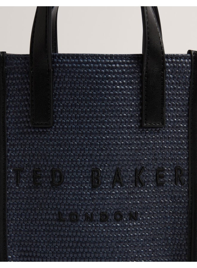 Ted Baker Faux Raffia Mini Icon Bag - Image 3