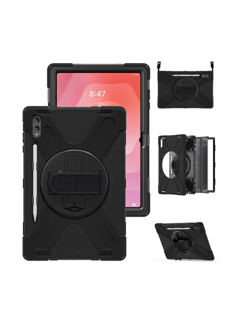 general Shockproof Protective Case Compatible with Samsung Galaxy Tab S11 Ultra 14.6-inch 2025 Heavy-Duty Rugged Drop-Proof Tablet Case with Hidden Stand + Hand Strap + Shoulder Strap