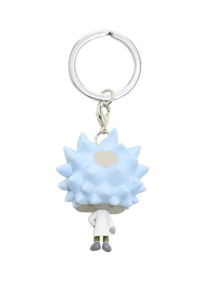 NIBEMINENT Pop! Rick Figure Toy Keychain Grey/Blue/White - Image 2