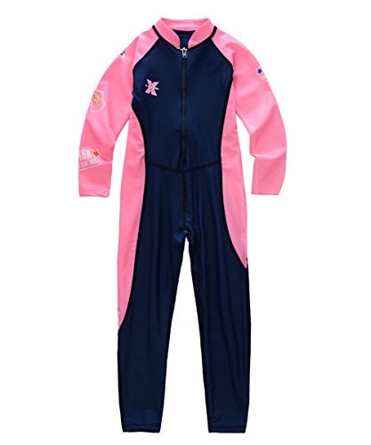 M2C X-Manta Girls Full Body Swimsuit UPF 50+ UV Sun Protective One-Piece Dark Blue 5/6 - Image 4