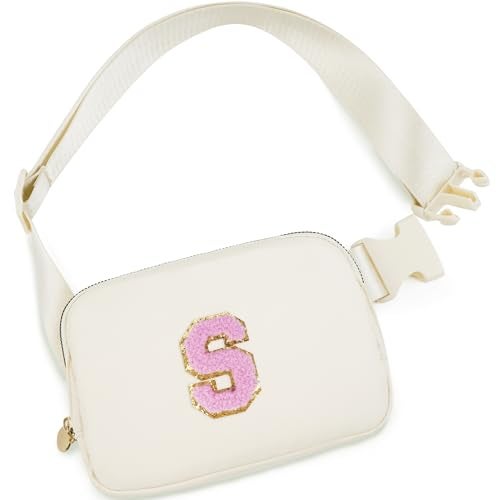 Uygafly Gifts for Girls Teens Kids - Birthday Gifts for Daughter Sister Her,Travel Essentials,Teen Girl Essentials,Waist Packs Cute Teen Trendy Stuff Belt Bag Crossbody Bag | Cream,S - Image 1