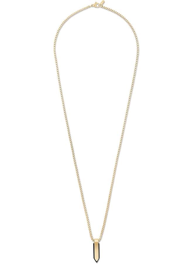 ام في ام تي قلادة رأس حربة من الفولاذ المقاوم للصدأ للرجال باللون الأصفر - Image 1