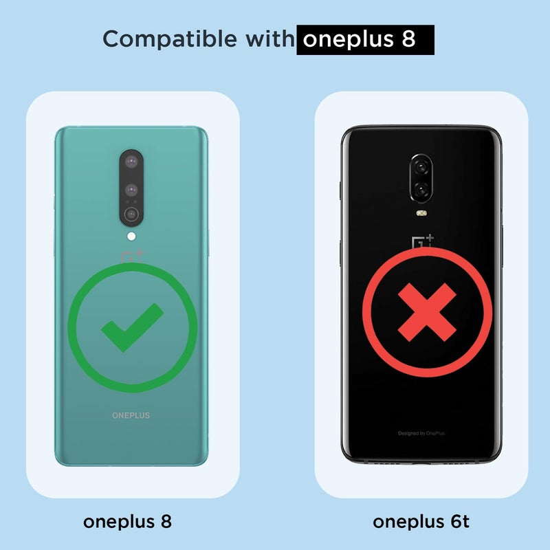 Pikkme غطاء خلفي لهاتف OnePlus 8 مع دعم مغناطيسي مقاوم للصدمات من PC + TPU (شفاف Mag-Safe) - Image 4