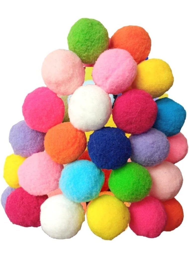SFENG 30 Pcs Colorful Plush Cat Toy Balls, 1.6 Inch Soft Lightweight Interactive Play Balls for Kitten Training, DIY Decoration Pet Supplies, Random Color - Image 4