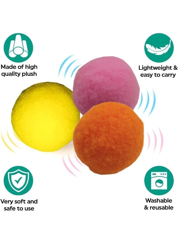 SFENG 30 Pcs Colorful Plush Cat Toy Balls, 1.6 Inch Soft Lightweight Interactive Play Balls for Kitten Training, DIY Decoration Pet Supplies, Random Color - Image 5