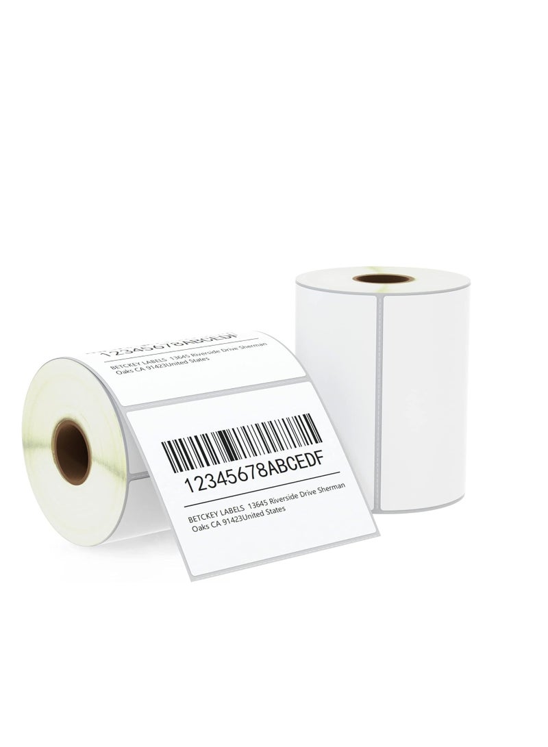 Terabyte 4" x 3" (102 mm x 76 mm) Shipping & Multipurpose Labels Compatible with Zebra & Rollo Label Printer,Premium Adhesive & Perforated [2 Rolls, 1600 Labels] - Image 1
