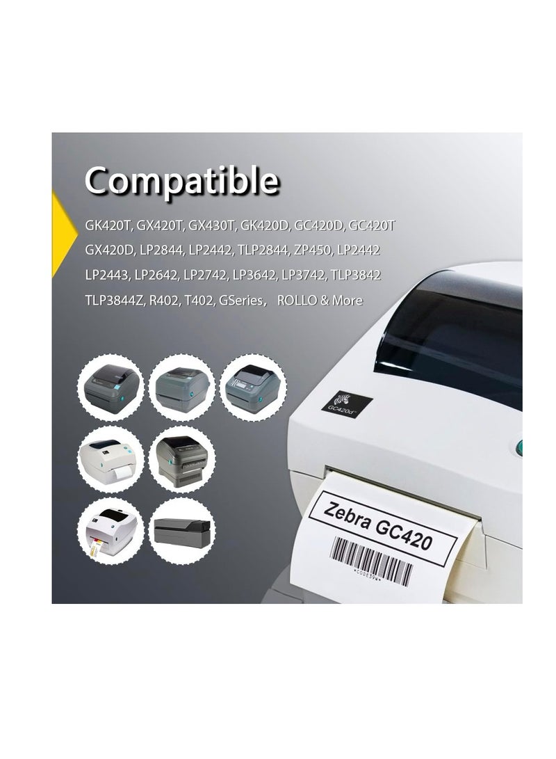 Terabyte 4" x 3" (102 mm x 76 mm) Shipping & Multipurpose Labels Compatible with Zebra & Rollo Label Printer,Premium Adhesive & Perforated [2 Rolls, 1600 Labels] - Image 2