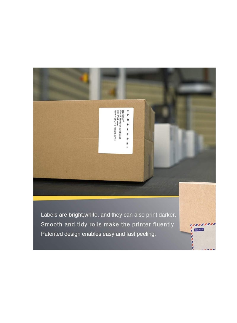 Terabyte 4" x 3" (102 mm x 76 mm) Shipping & Multipurpose Labels Compatible with Zebra & Rollo Label Printer,Premium Adhesive & Perforated [2 Rolls, 1600 Labels] - Image 3