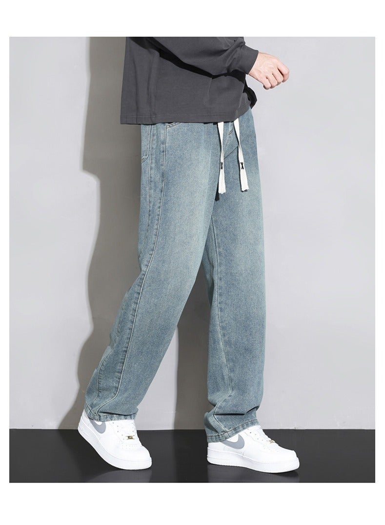 Fashionable Men's Loose Straight Leg Jeans, Wide Leg Casual Pants  - Image 2