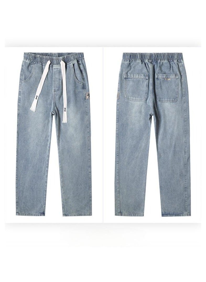 Fashionable Men's Loose Straight Leg Jeans, Wide Leg Casual Pants  - Image 4