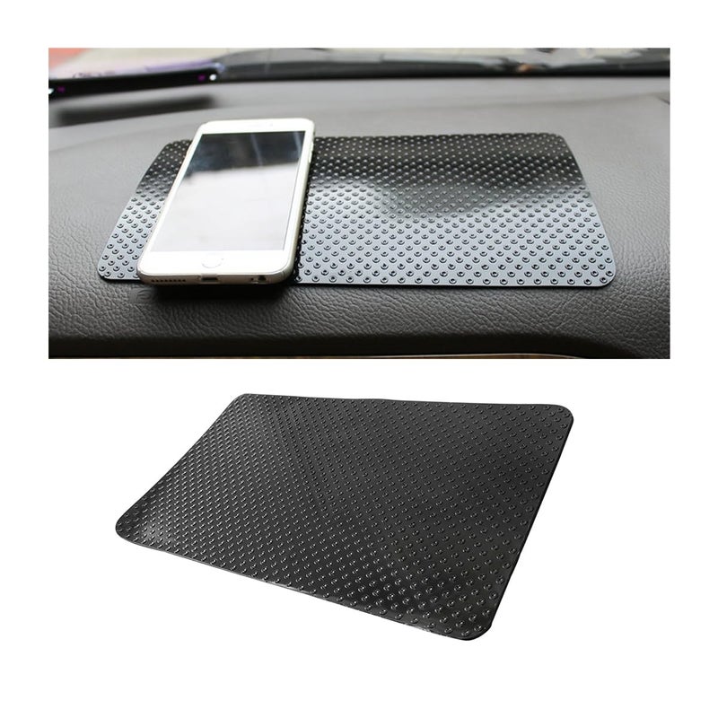 Osilly Car Dashboard Anti-Slip Mat, 10.6" x 5.9" Universal PVC Sticky Adhesive Pad for Auto, Multifunctional Vehicle Dash Strong Gripping Pad for Cell Phones Sunglasses Keys GPS Coins (Dot) - Image 1