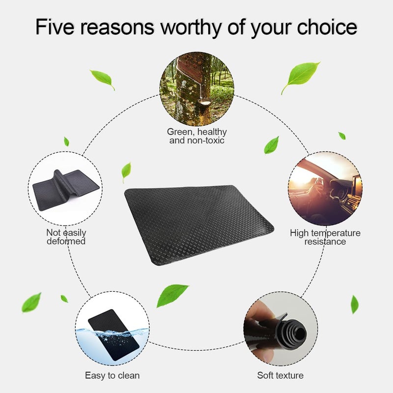 Osilly Car Dashboard Anti-Slip Mat, 10.6" x 5.9" Universal PVC Sticky Adhesive Pad for Auto, Multifunctional Vehicle Dash Strong Gripping Pad for Cell Phones Sunglasses Keys GPS Coins (Dot) - Image 4