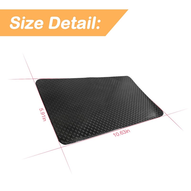 Osilly Car Dashboard Anti-Slip Mat, 10.6" x 5.9" Universal PVC Sticky Adhesive Pad for Auto, Multifunctional Vehicle Dash Strong Gripping Pad for Cell Phones Sunglasses Keys GPS Coins (Dot) - Image 2
