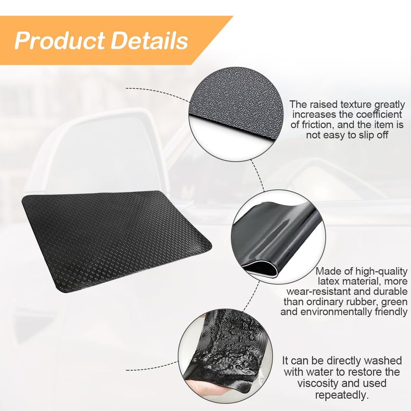Osilly Car Dashboard Anti-Slip Mat, 10.6" x 5.9" Universal PVC Sticky Adhesive Pad for Auto, Multifunctional Vehicle Dash Strong Gripping Pad for Cell Phones Sunglasses Keys GPS Coins (Dot) - Image 3