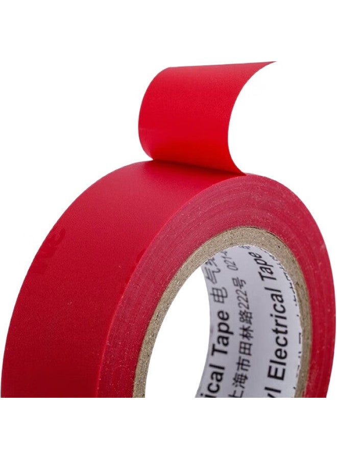 3M Electrician'S Insulation Tape, Automotive Wiring Harness Tape, Lead-Free, Wear-Resistant, Moisture-Proof, Red, 10 Rolls, 1500# - Image 1