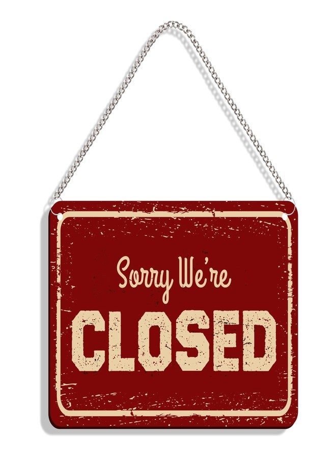 DELWOR Vintage Open Closed Wooden Sign Board for Shop Wall Hanging Decor | Open Closed Sign Board Hanging - Image 3