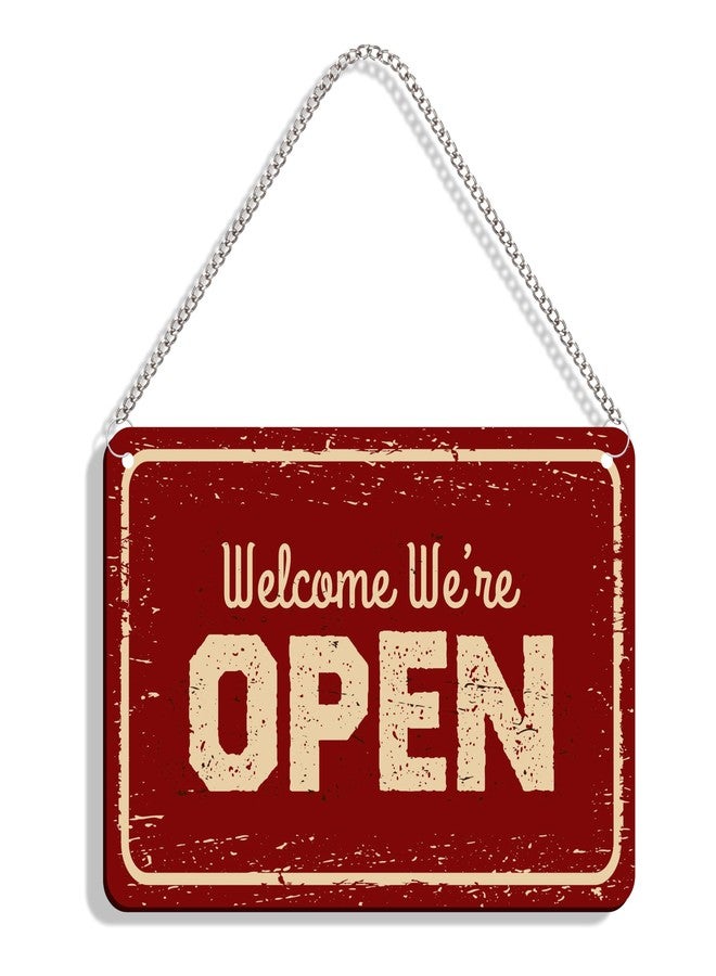 DELWOR Vintage Open Closed Wooden Sign Board for Shop Wall Hanging Decor | Open Closed Sign Board Hanging - Image 2