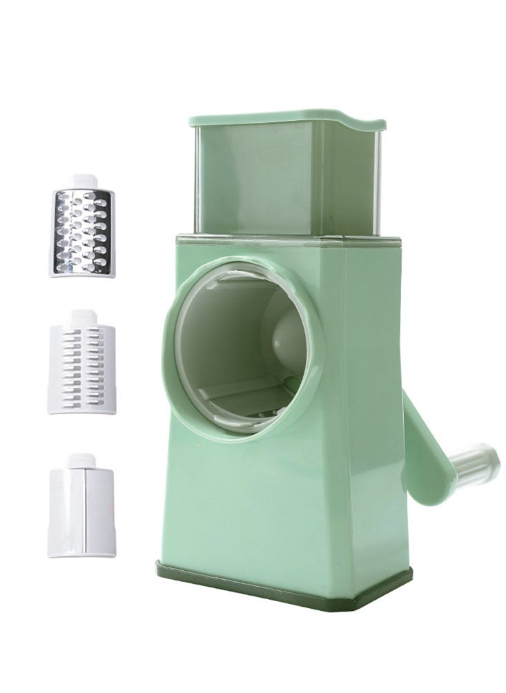 Perfii Kitchen Mandoline Vegetable Slicer with 3 Interchangeable Blades - Rotary Cheese Grater, Slicing of Fruits, Vegetables, and Nuts  - Image 1