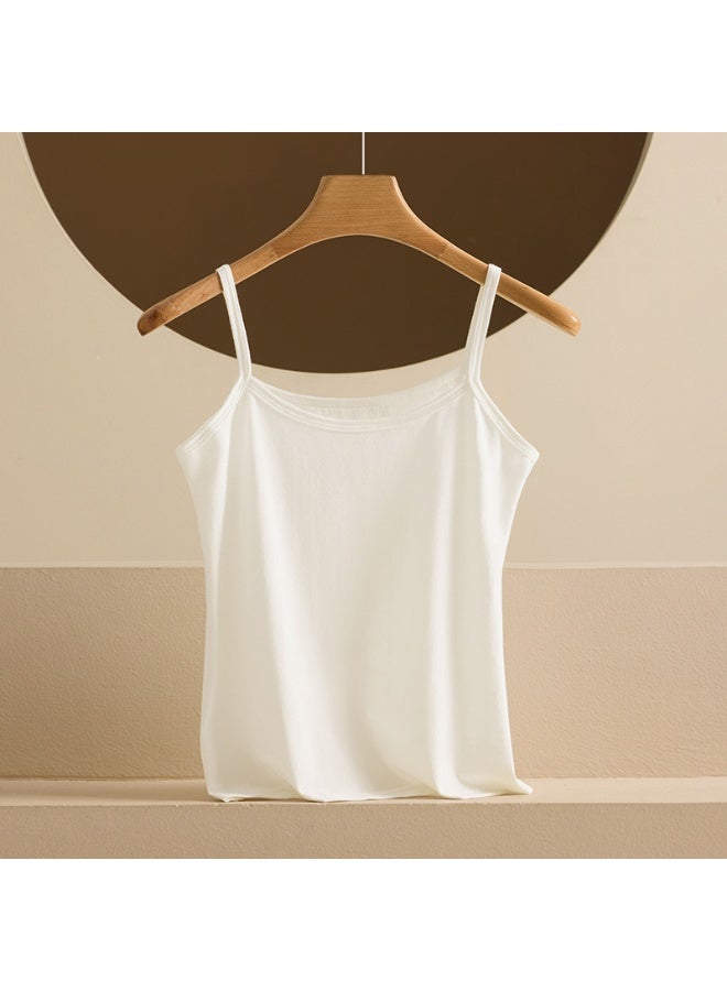 قميص داخلي نسائي بمقاسات كبيرة من القطن الخالص لربيع وصيف - متعدد الاستخدامات، غير شفاف، مضاد للانزلاق، تصميم خلفي مثير