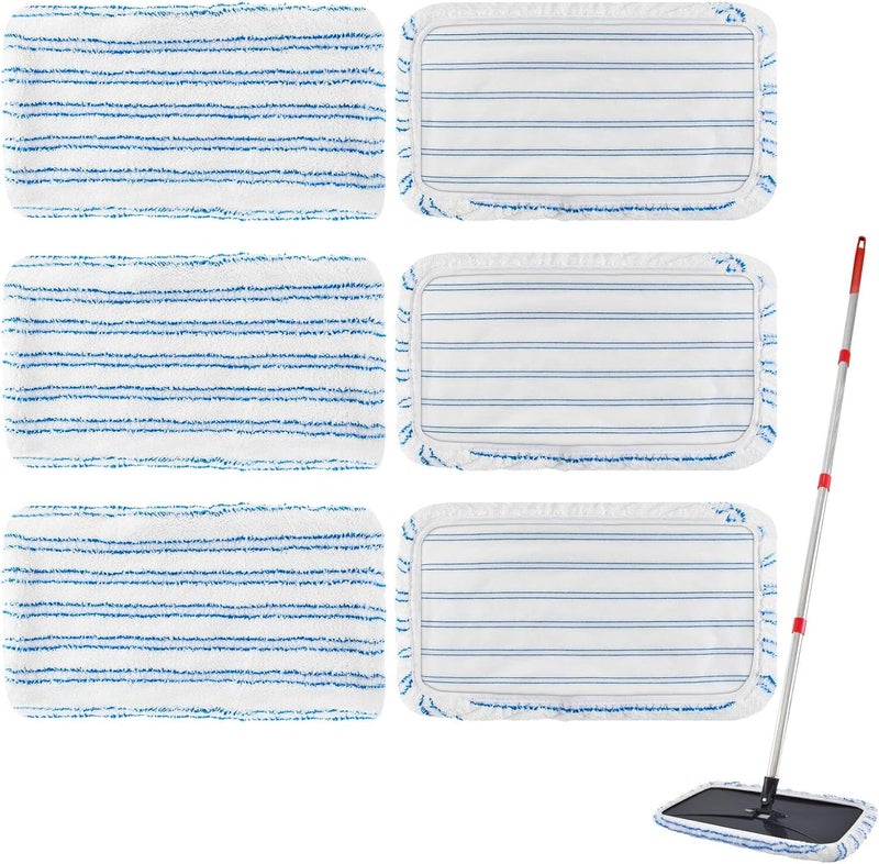 Deisunpet 6 Pack Mop Heads Replacements for Oceda Hardwood Floor 'N More Microfiber Mops,15 X 8 Mop Replace Head for O Ceda Flat Dust Mops,Reusable Mopp Pads for Hardwood Floors Cleaning - Image 1