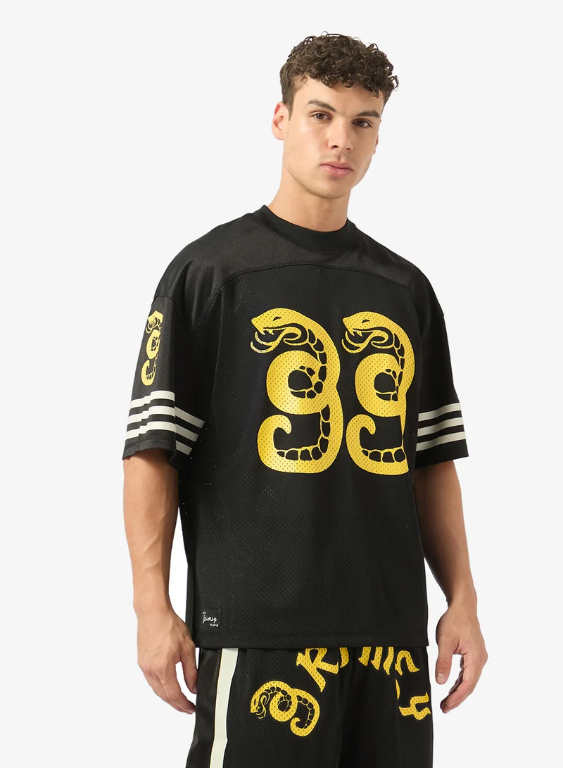 جرايمي Droppin Science Mesh Boxy Football Jersey