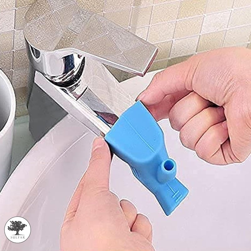 sulfar امتداد صنبور سيليكون مرن || موسع صنبور لغسل وجهك || موسع صنبور لشرب الماء || صنبور للمطبخ والحمام (متعدد الألوان) عبوة من 5 - Image 3