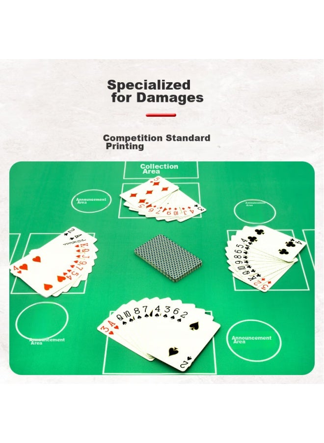 Huasheng Huasheng Guandan Playing Cards, Specialized Tablecloth, Entertainment Card Game, Mahjong Room Table Game, Waterproof Poker Table Mat, 2mm Green, H-072 - Image 1