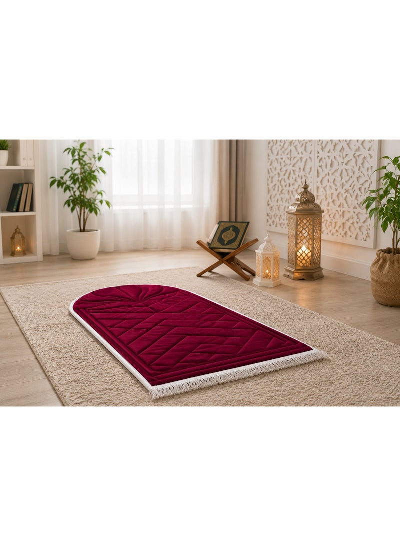Orthopedic Prayer Mat, 2cm Thick Padded Foam Rug, Anti-Slip Base, Premium Velvet Soft Surface, Knee & Joint Support for Comfortable Praying - Suitable for All Ages - Image 2