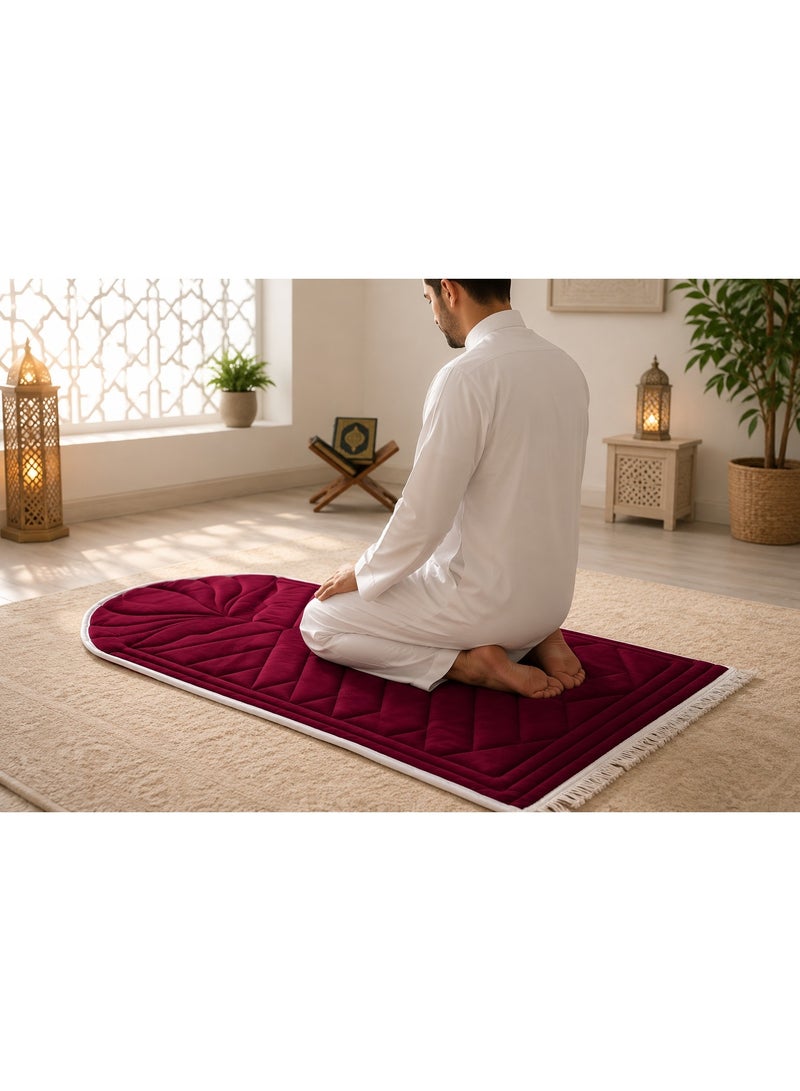 Orthopedic Prayer Mat, 2cm Thick Padded Foam Rug, Anti-Slip Base, Premium Velvet Soft Surface, Knee & Joint Support for Comfortable Praying - Suitable for All Ages - Image 3