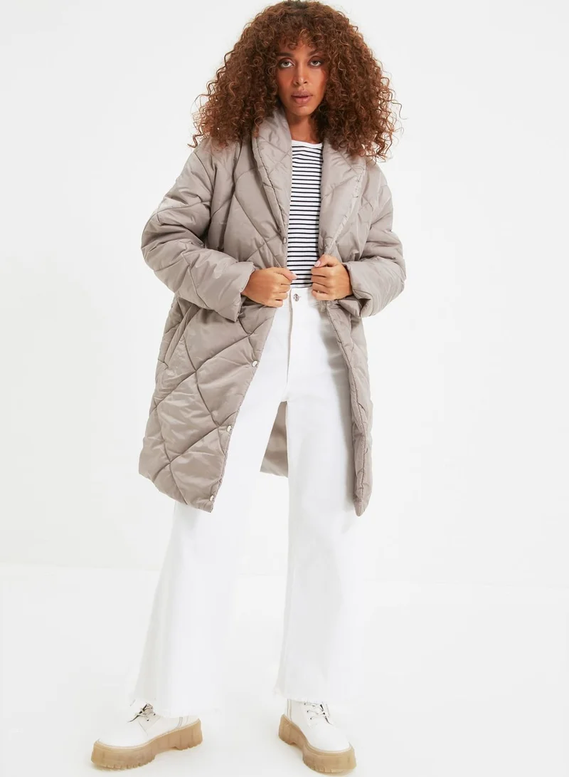 trendyol Puffer Knitted Coat